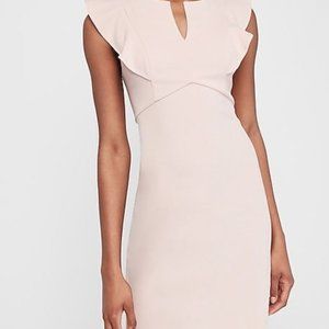 Express Ruffle Sleeve Sheath dress